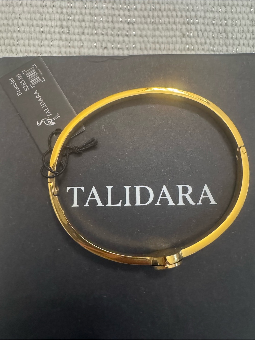 Gold and Purple Tone Hinged  Talidara Bangle Bracelet
